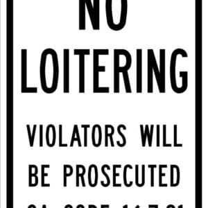 12x18 No Loitering w/ Ga Code Sign EGP