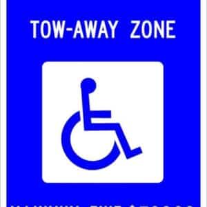 12x18 Handicap Sign w/Fine EGP