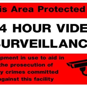 12x18 24 Hr Surveillance Alum Sign