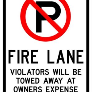 12x18 No Parking Fire Lane (Ga Code) EGP